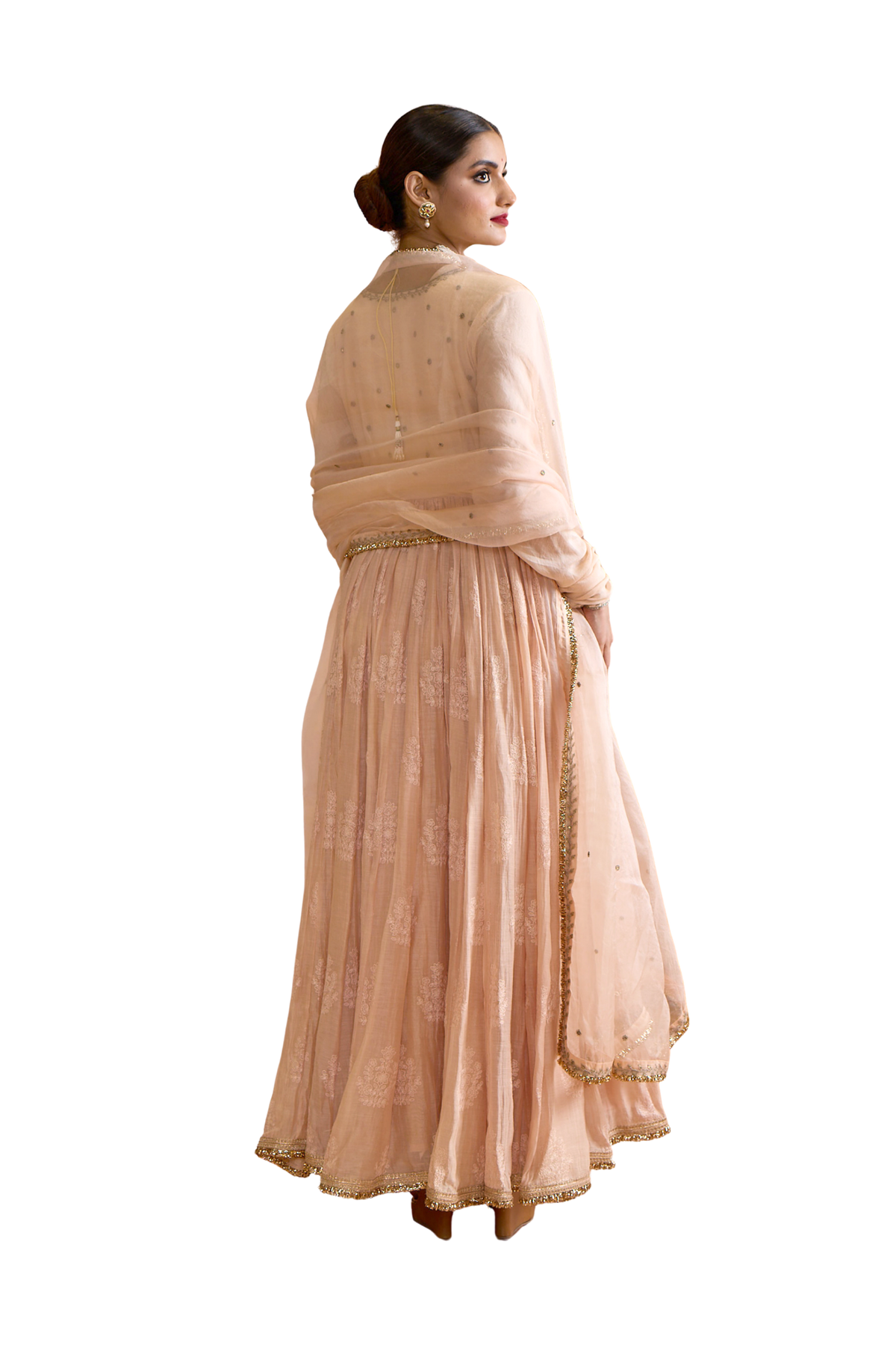 Mahi - Blush Peach Anarkali Set