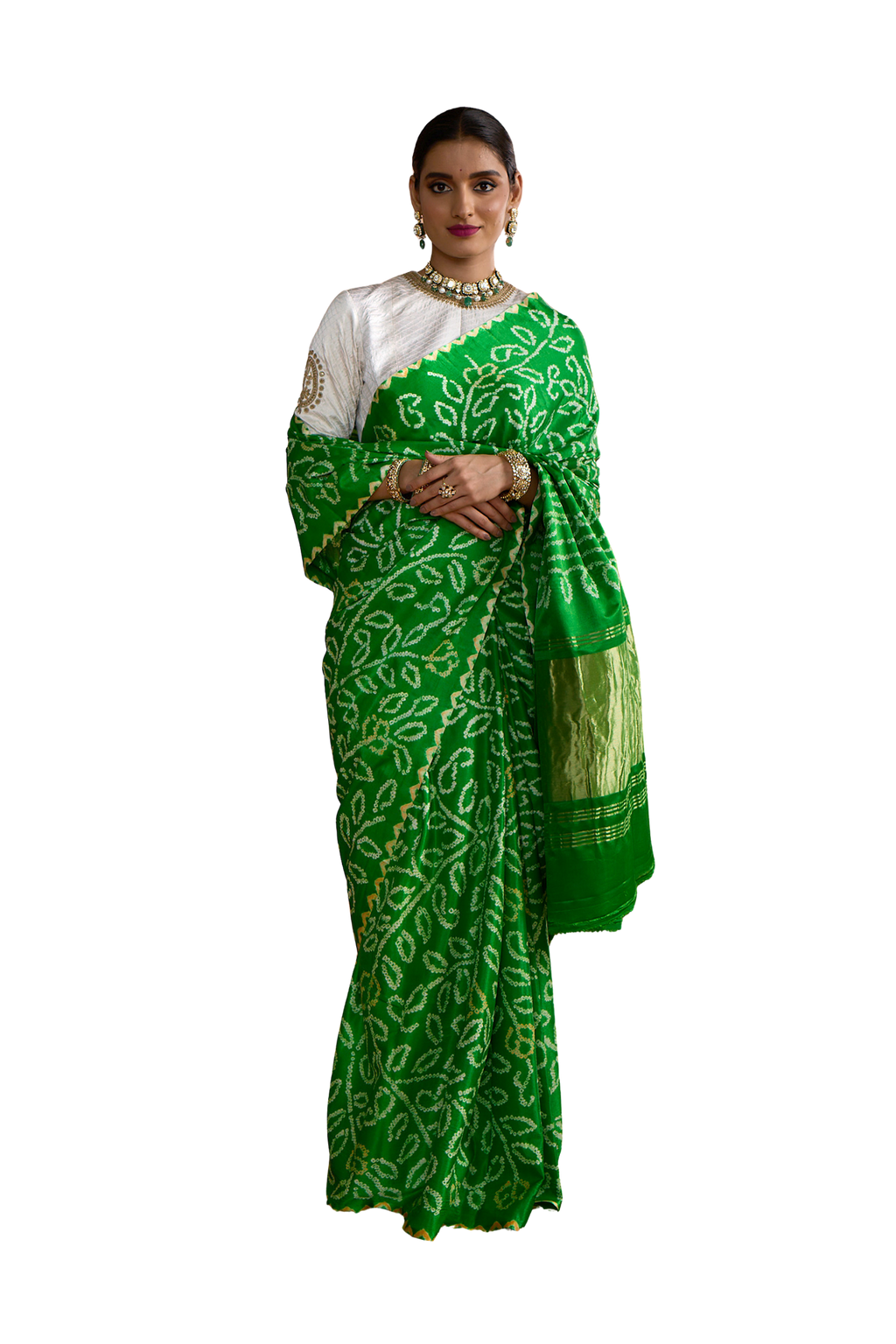 Aambadaal - Green & Ivory