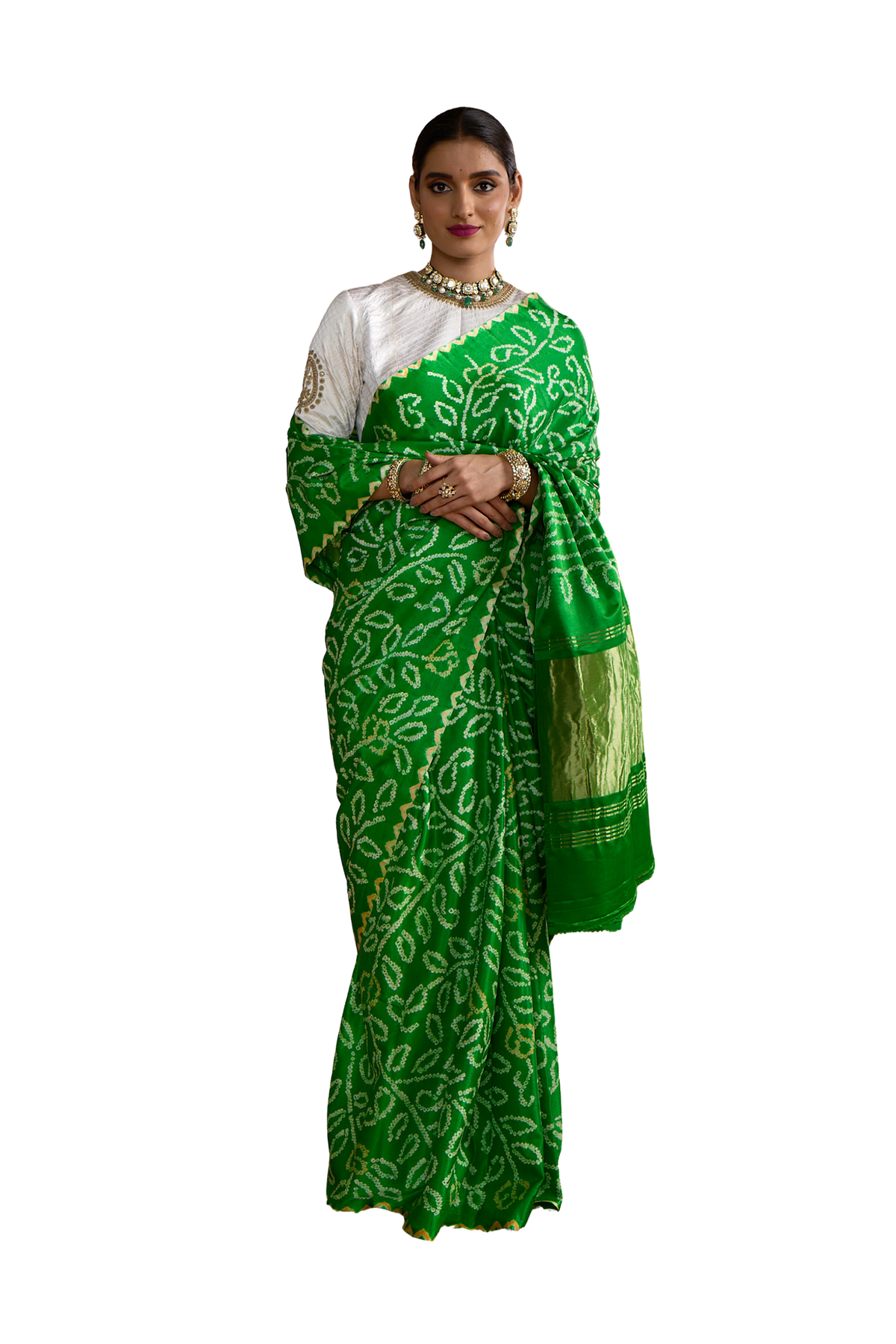 Aambadaal - Green & Ivory