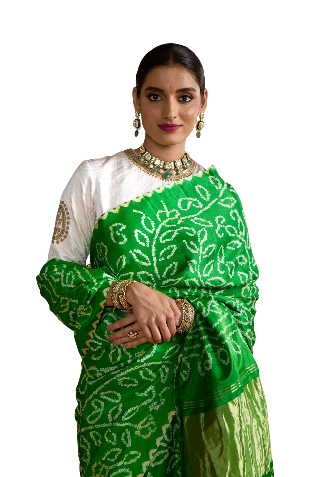 Aambadaal - Green & Ivory
