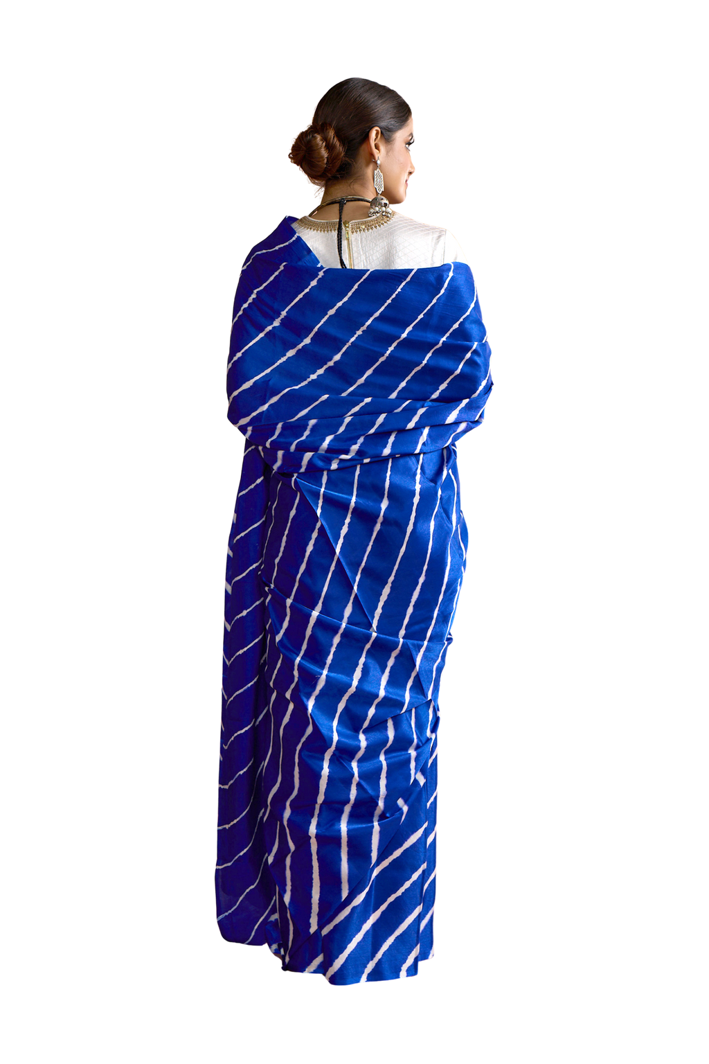 Royal Blue Leheriya Saree