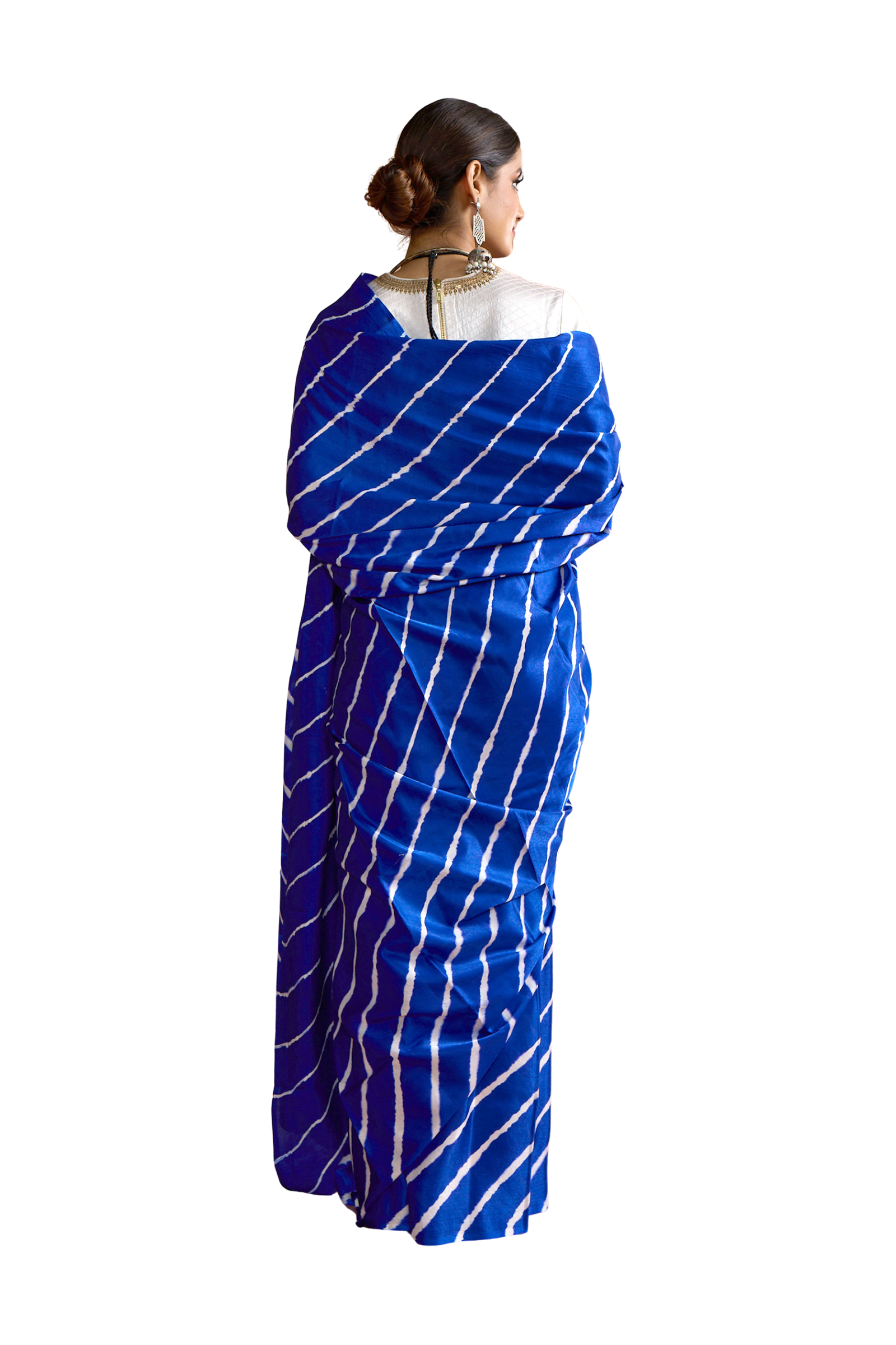 Royal Blue Leheriya Saree