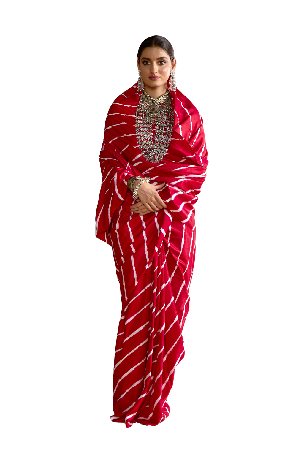 Gulabbo - Red & White Sari