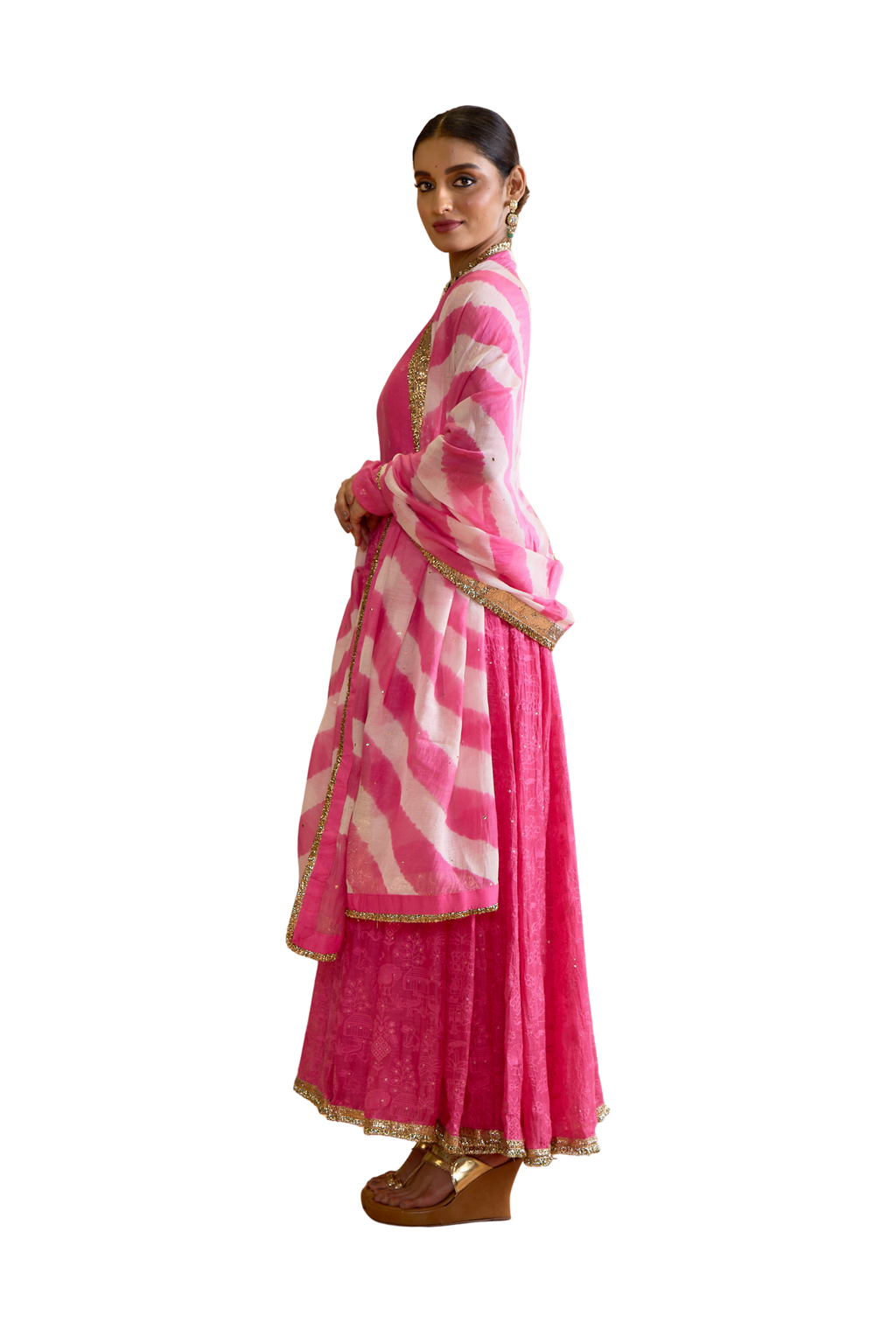 Pink Anarkali Set