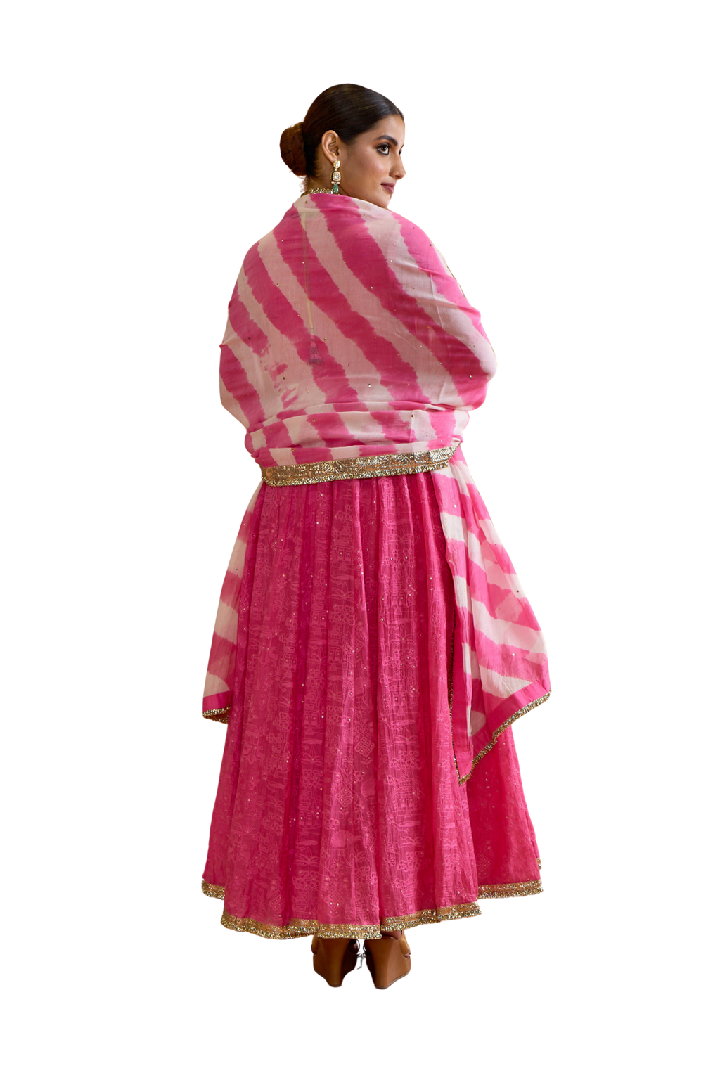 Pink Anarkali Set