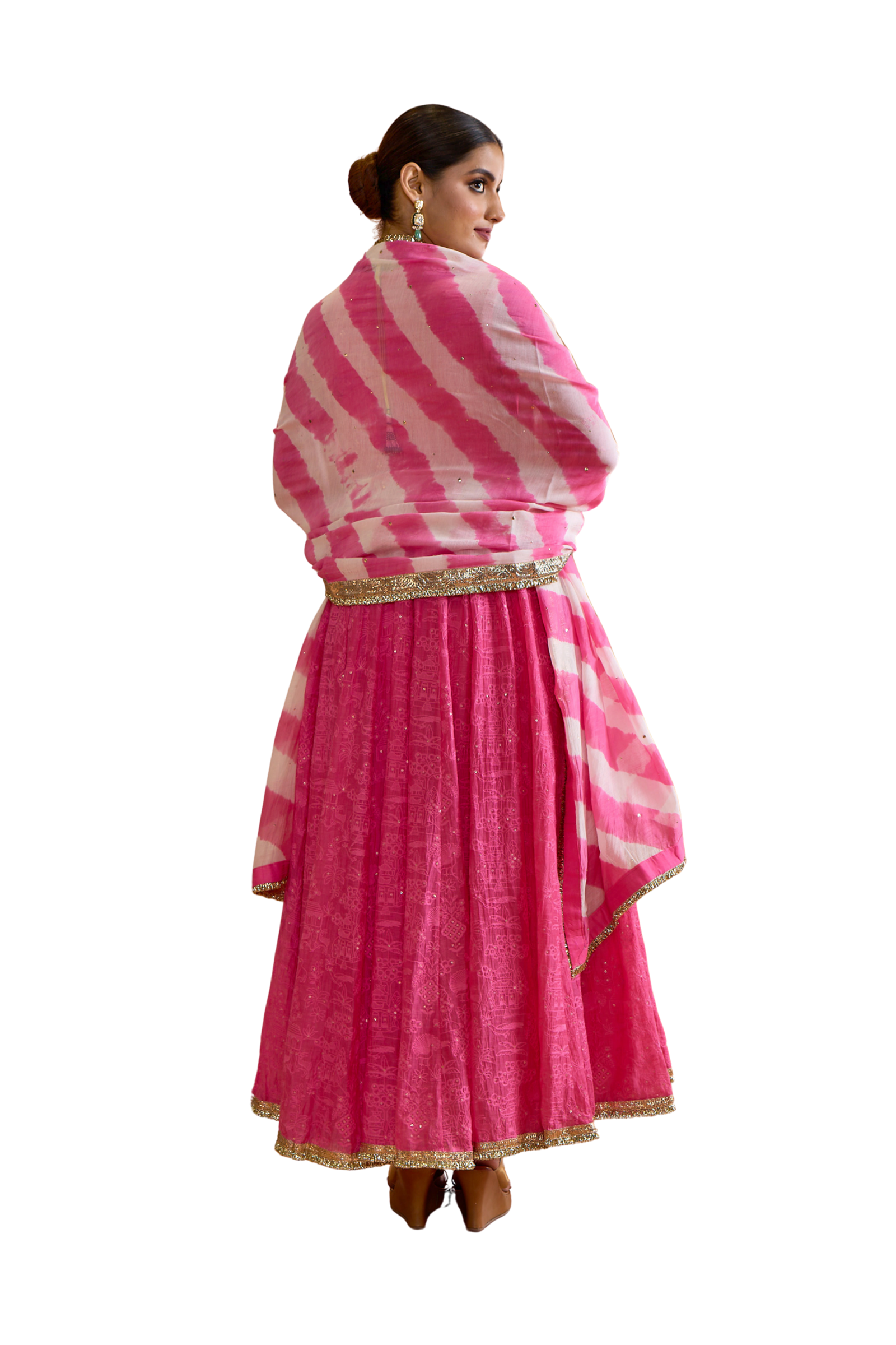 Pink Anarkali Set