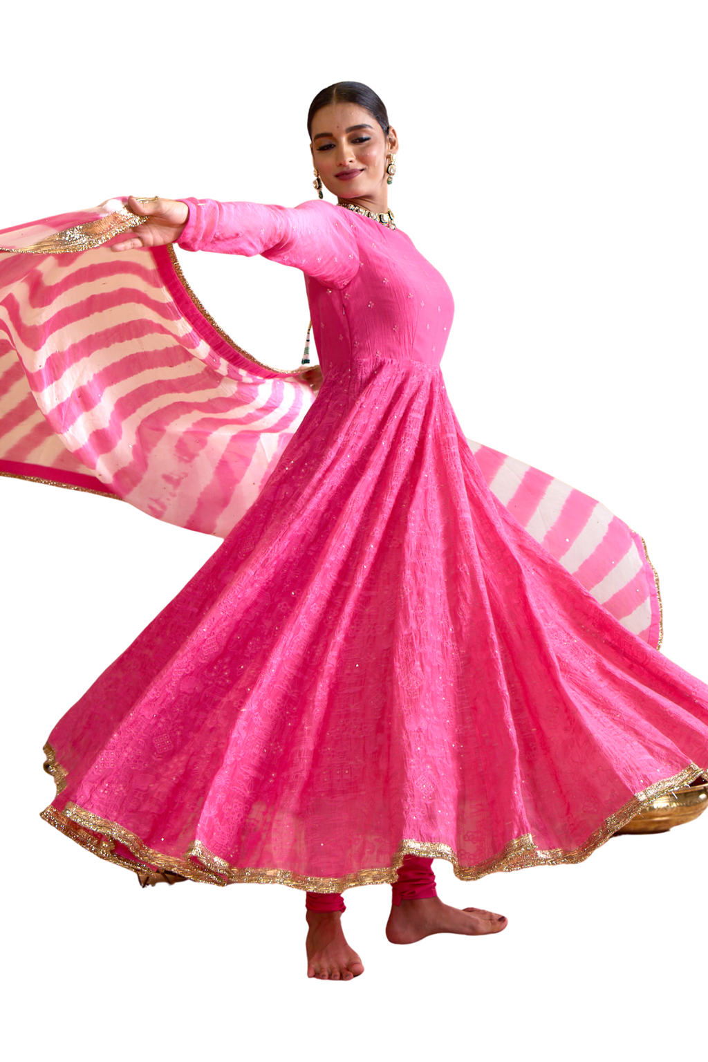 Pink Anarkali Set