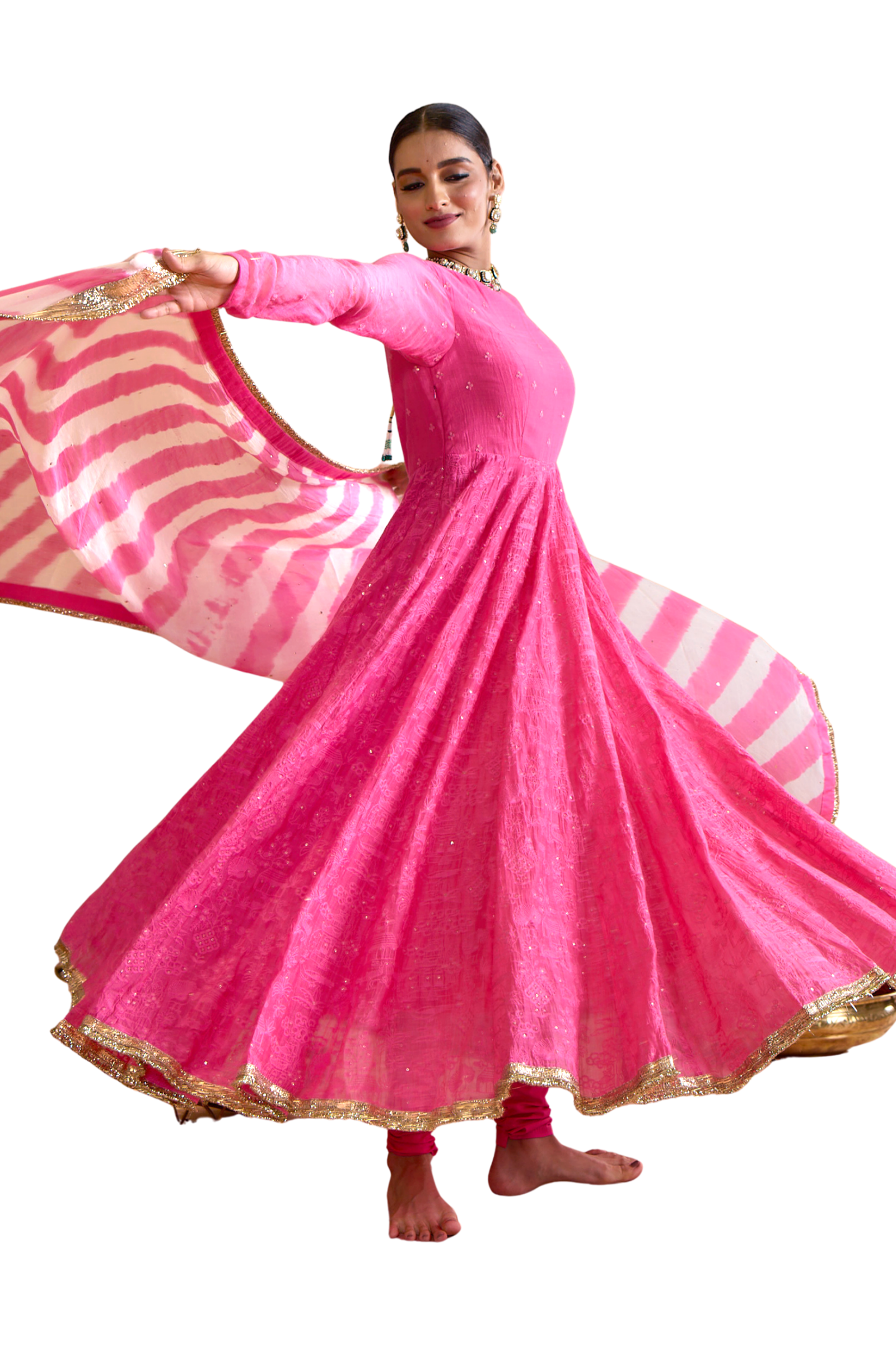 Pink Anarkali Set