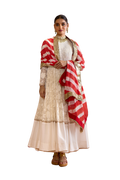 Hansini - Ivory, Red & Gold Anarkali Set