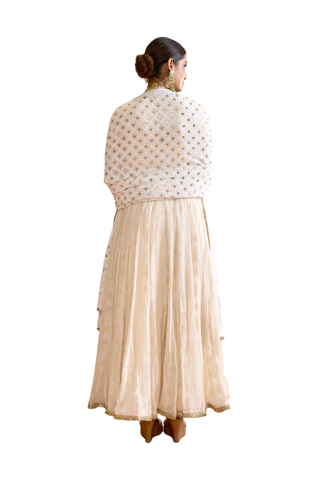 Ivory Angarkha Anarkali
