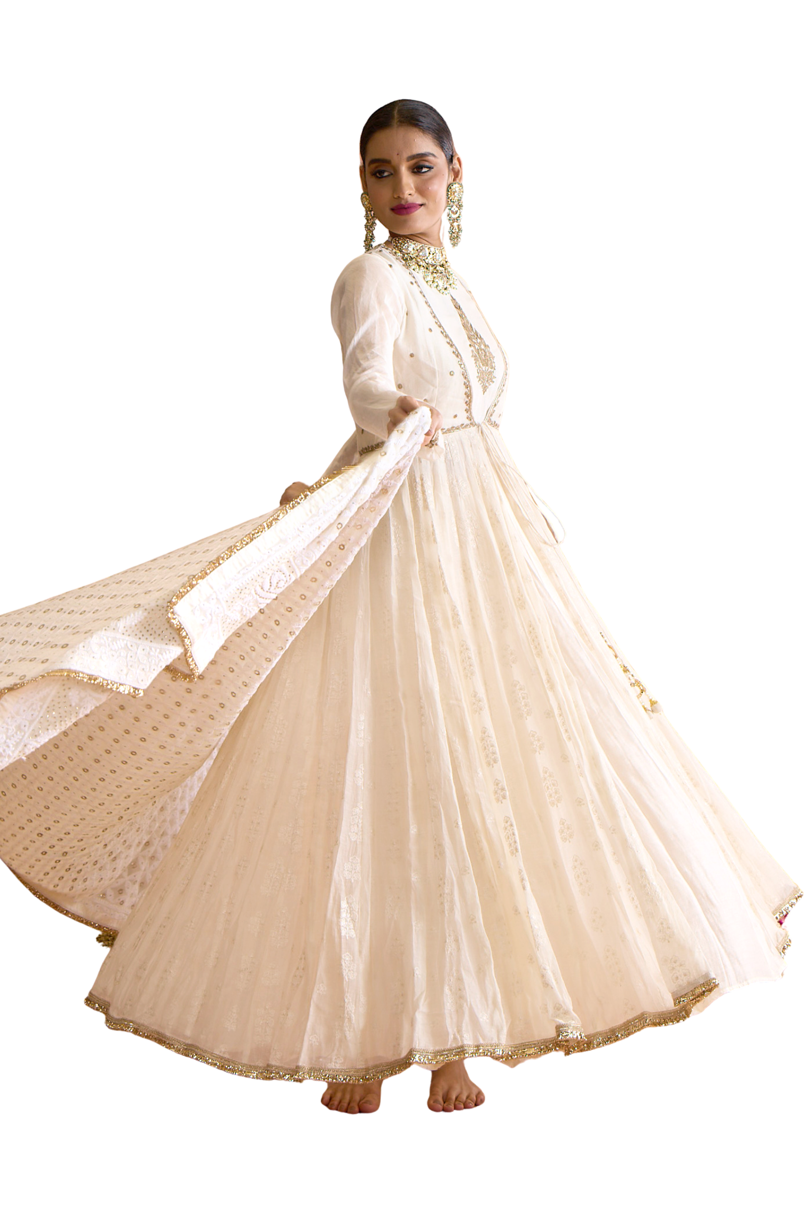 Ivory Angarkha Anarkali