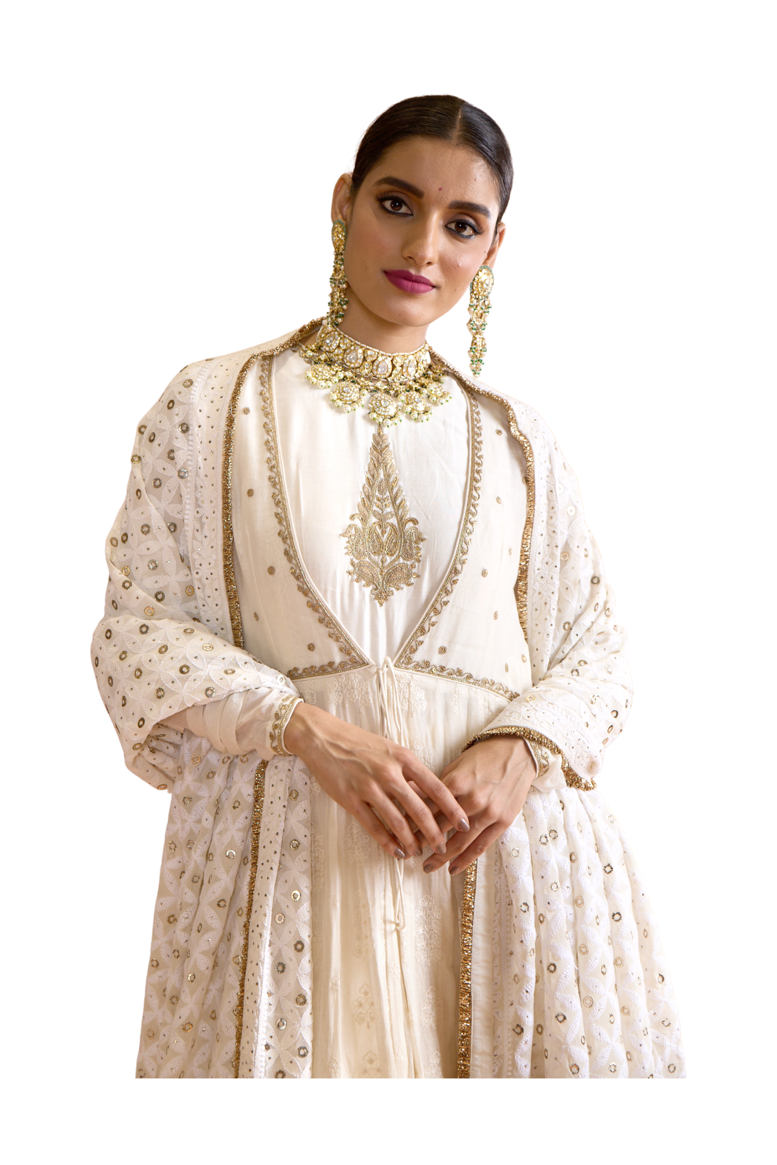 Ivory Angarkha Anarkali