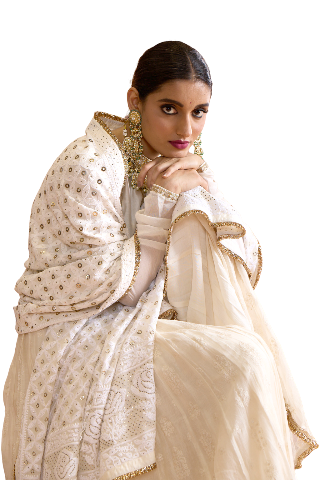 Ivory Angarkha Anarkali