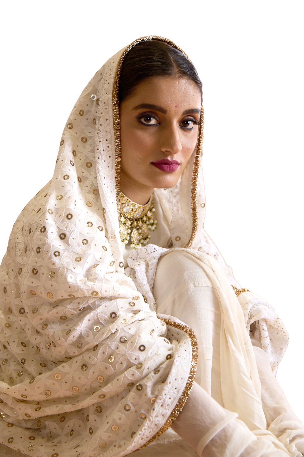 Ivory Angarkha Anarkali