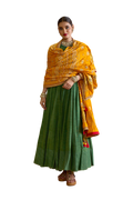 Kachi Keri - Green & Mustard Anarkali Set