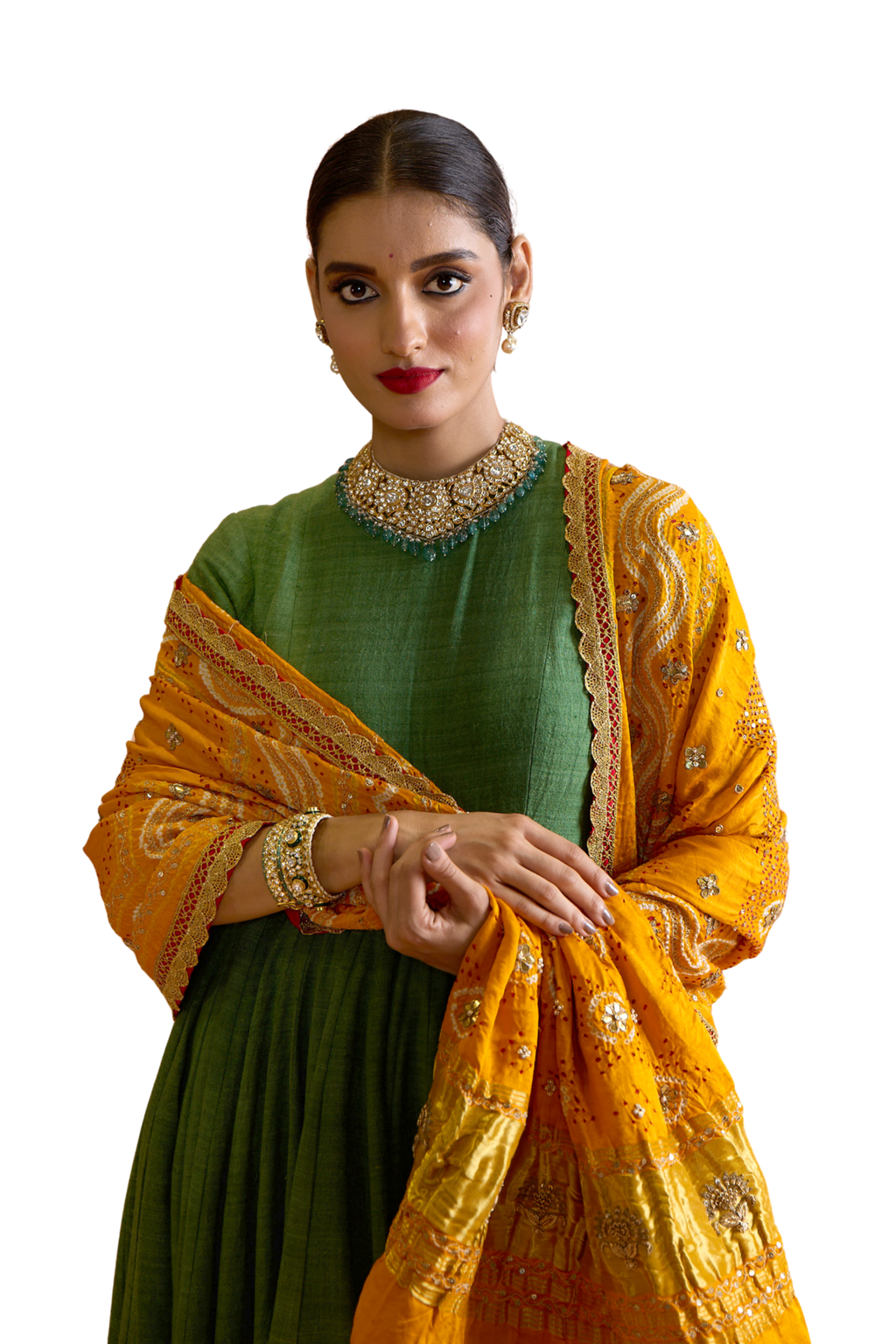 Olive Matka Dress