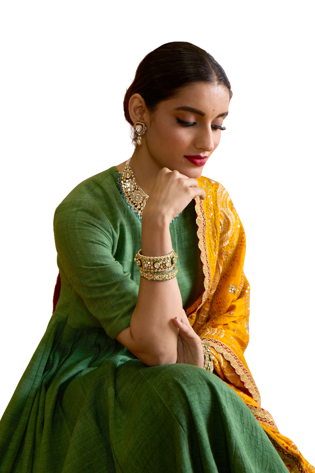 Olive Matka Dress