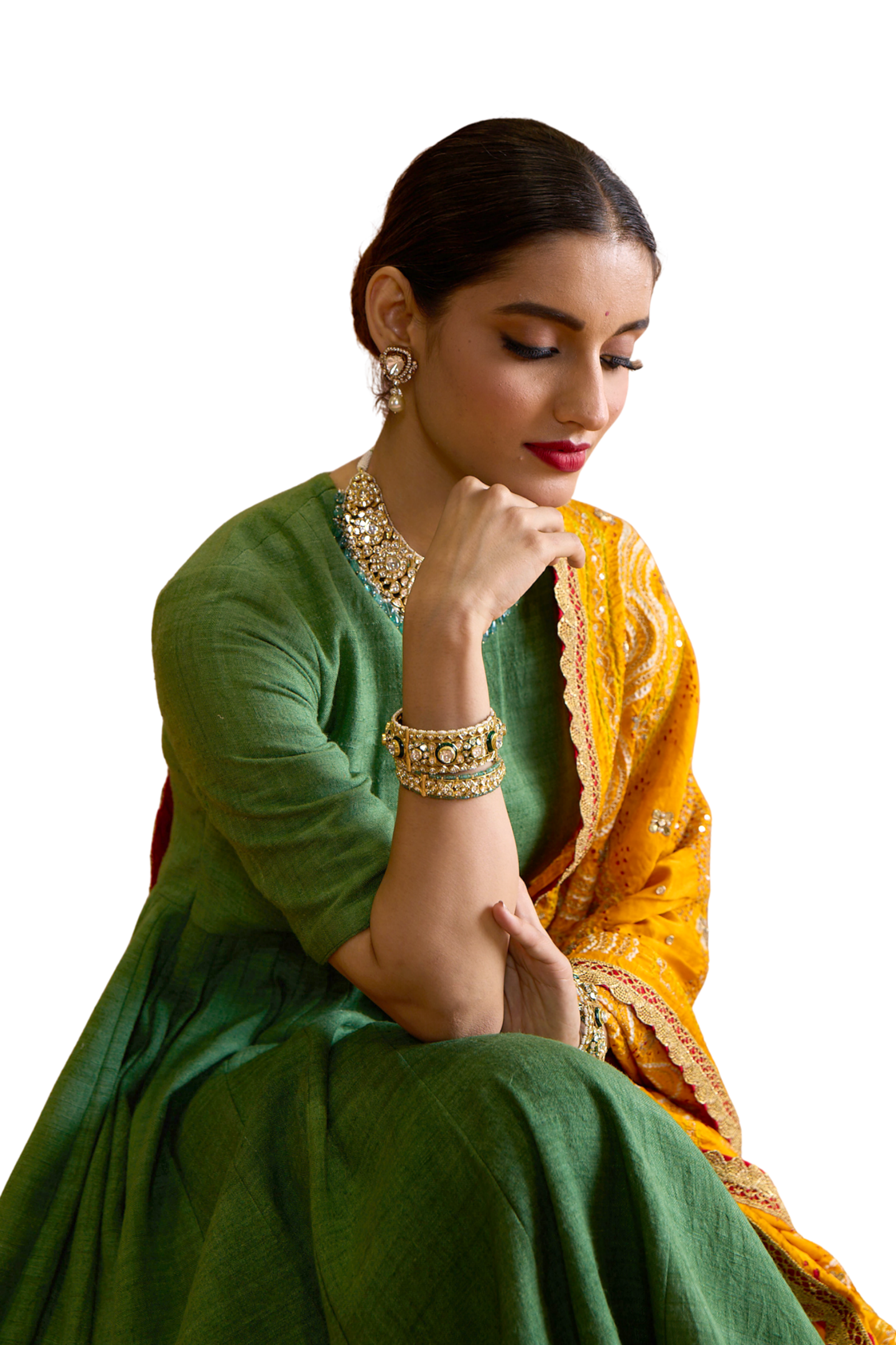 Olive Matka Dress
