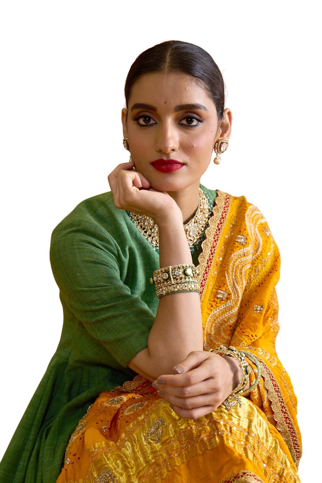 Olive Matka Dress
