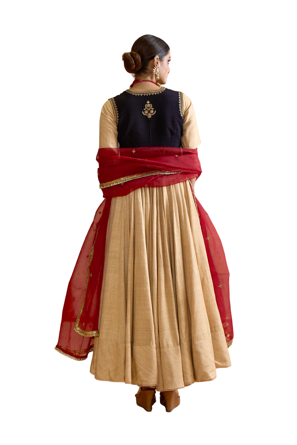 Black Zari Koti